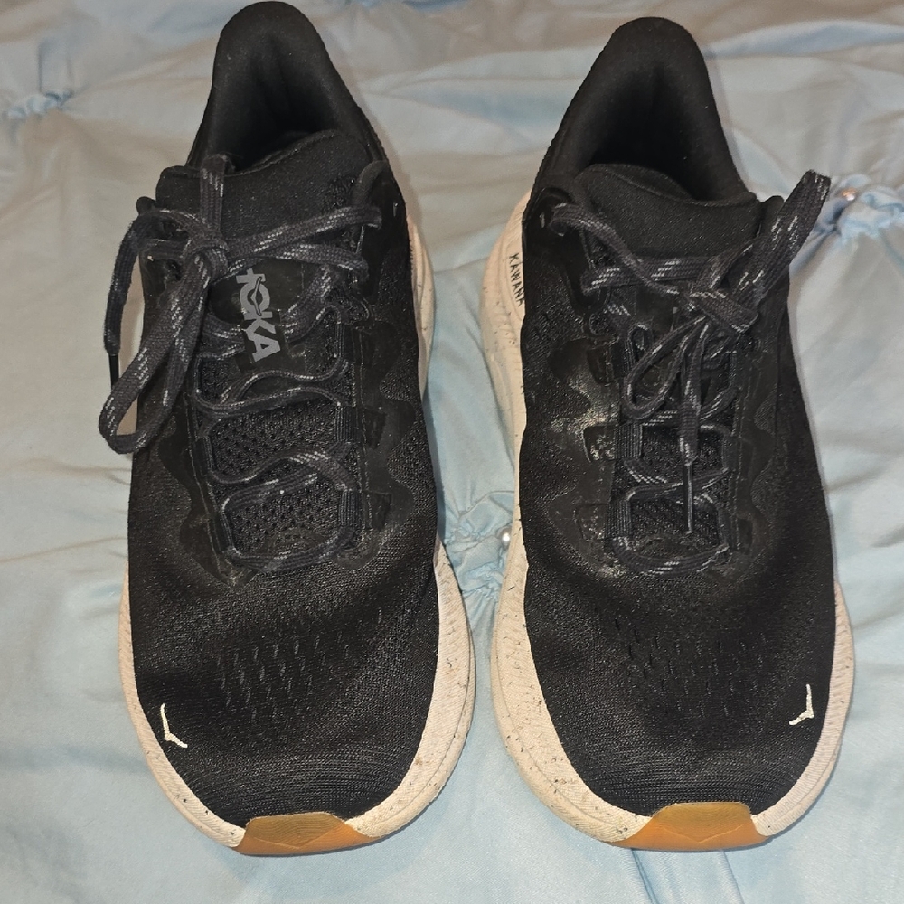 Hoka One One Black Sneakers with White Accents